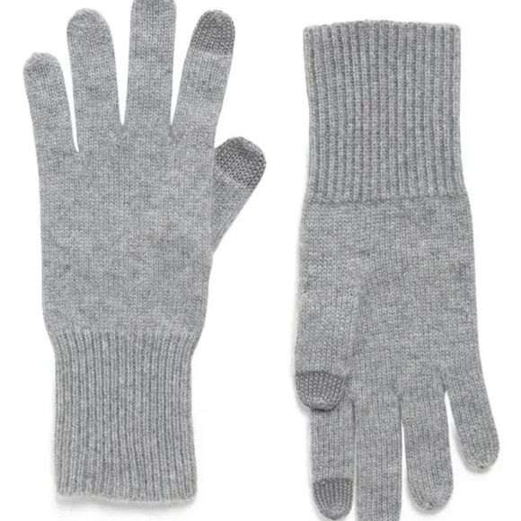 NWT Nordstrom Gray Cashmere Gloves - Picture 1 of 5